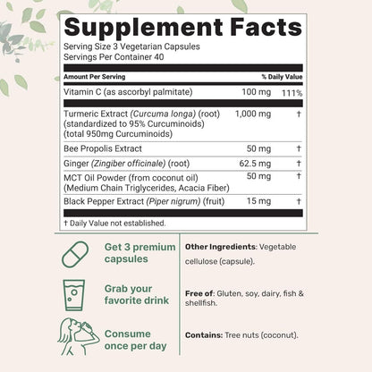 Turmeric Curcumin Capsules (95% Extract)